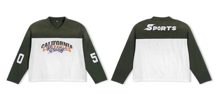 ETAI Men's Wear | Trendy Heavyweight Loose-fitting Short-sleeved Jersey T-shirt, High-quality Pure Cotton Men's V-neck T-shirt 107