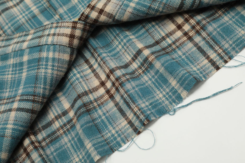 European and American High Street Vintage Craft Plaid Round Edge Design Plaid Cardigan Long Sleeve Shirt