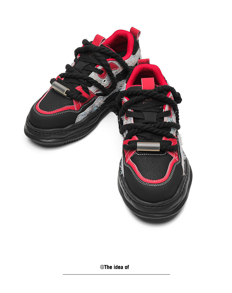 Modest Baggy Lace Versatile Sports Casual Thick-Soled Sneakers