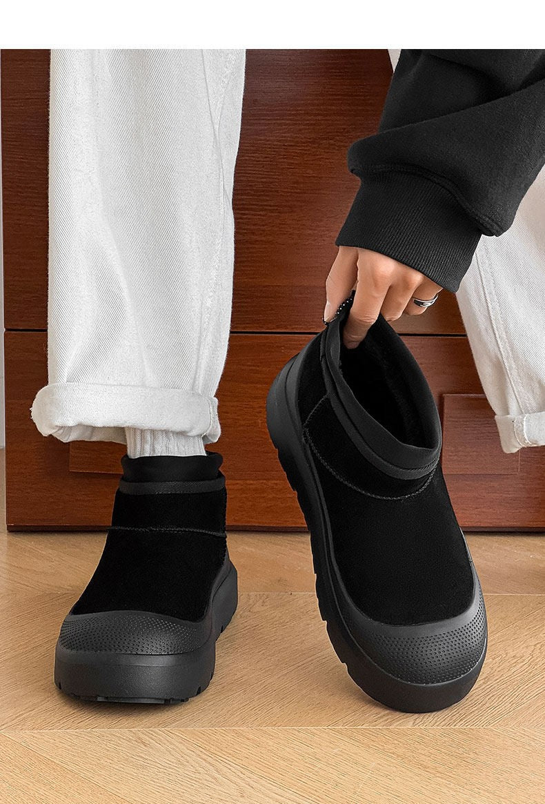 Celebrity-Style Winter Couple Snow Boots, Outdoor Non-Slip, Fleece-Lined Warm