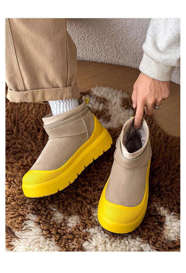 Celebrity-Style Winter Couple Snow Boots, Outdoor Non-Slip, Fleece-Lined Warm