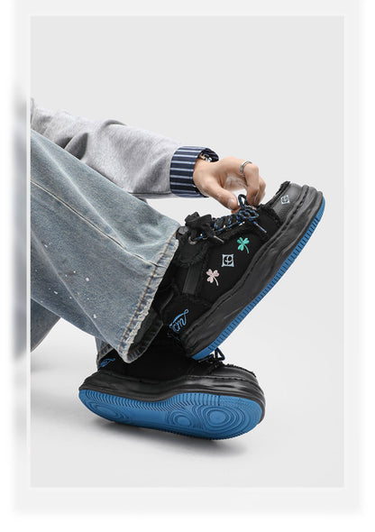 Lucky Clover Embroidered Platform Shoes