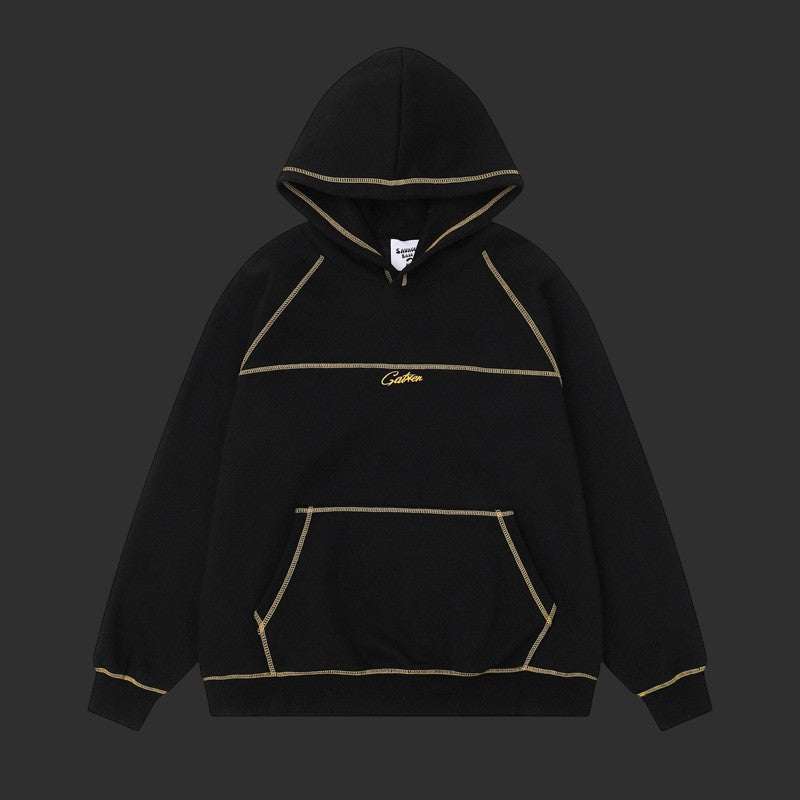 Contrast Stitch Hoodie Gather Embroidered | FlipFit
