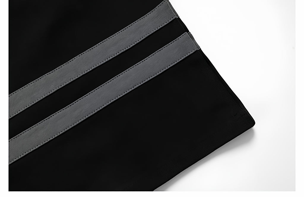 UNS American Street Retro Letter Stripe V-Neck Long Sleeve T-Shirt, Unisex, Trendy Brand, Casual Loose Fit Sports J 138