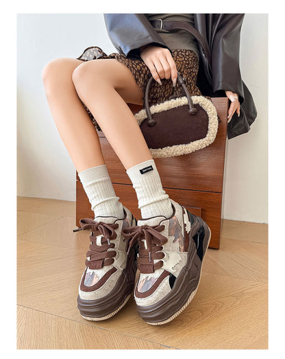 Thick-Soled Unisex Amber Style Melting sneakers