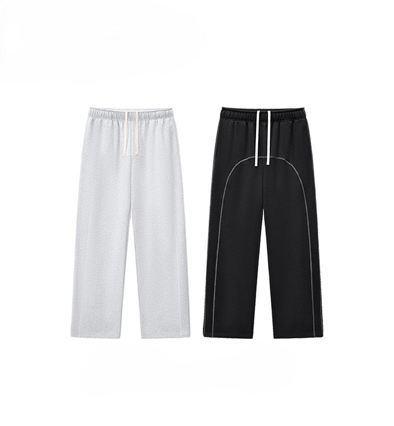 RS Men's Clothing | Cross-border 350G Hasselblad Line Boxy Hoodie Sweatshirt and Sweatpants Set, American Hip Hop Fleece Set 124