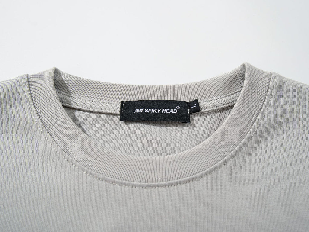 Men's 2025 Autumn American Street Hip Hoodie Faux Two-Piece Dark Print T-Shirt Long Sleeve 165