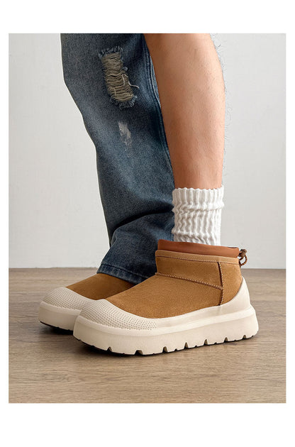 Celebrity-Style Winter Couple Snow Boots, Outdoor Non-Slip, Fleece-Lined Warm