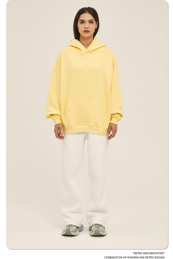 2025 Autumn/Winter New Arrival: Oversized Fleece-Lined Trendy Men's Hoodie and Pants Set 132