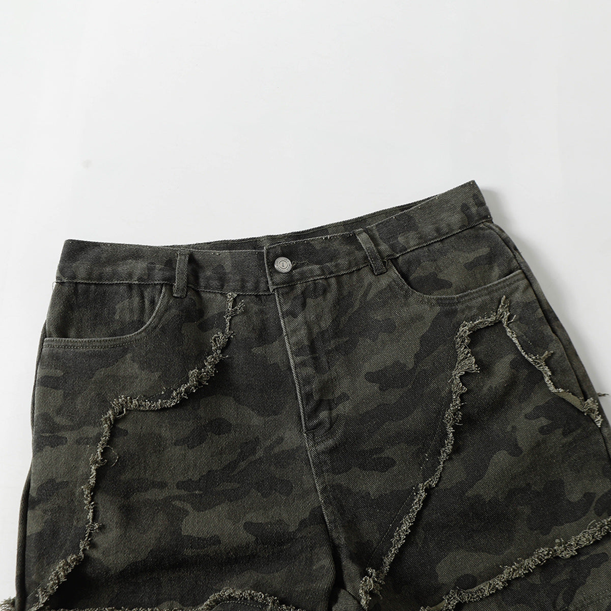 Brand 2025 American Retro Damaged Rough Wash Jeans Micro-la Personalized Cleanfit Pants 169