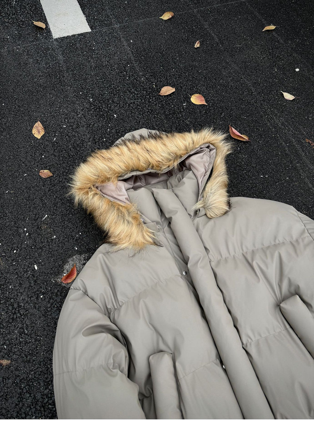 Non-Detachable Fur Collar Hooded High-End Cotton Coat for Men, Thickened Cotton Jacket, High-End Warm Pu Leather Cotton-Padded Jacket, Puffer Jacket 160