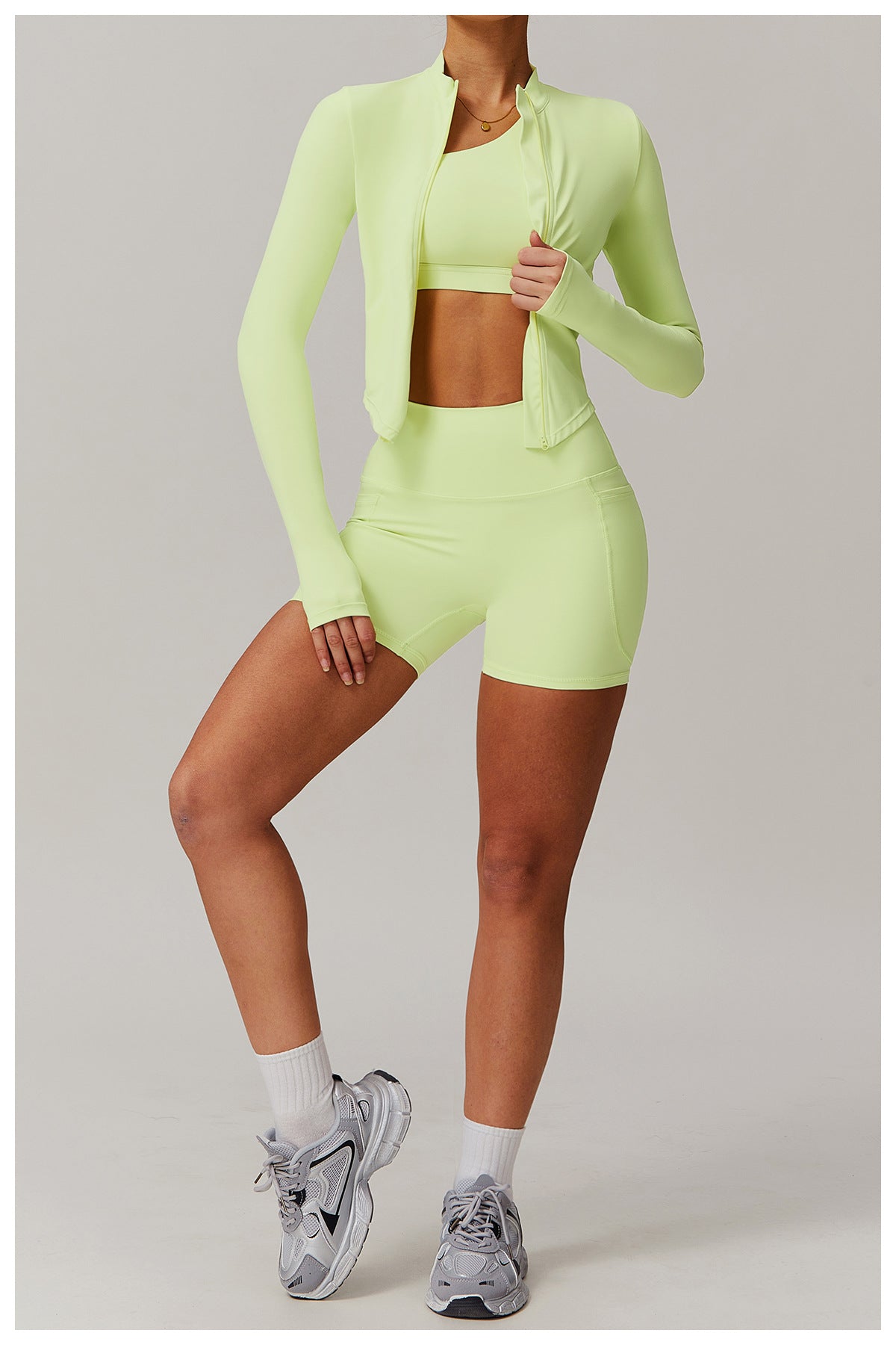 Cross-border cloud-feel quick-drying waist-slimming and comfortable yoga set, casual wear, running and fitness sports set 182