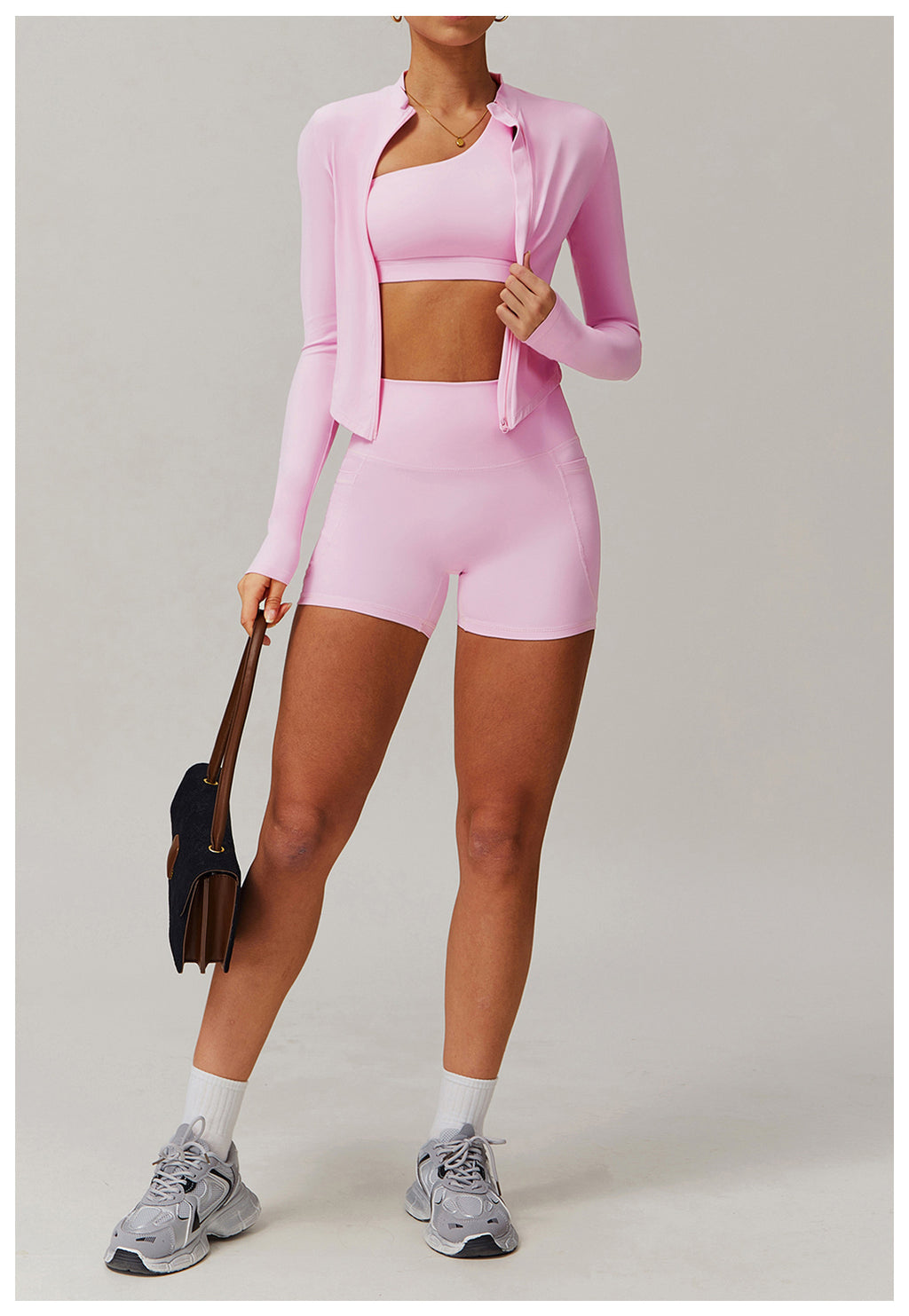 Cross-border cloud-feel quick-drying waist-slimming and comfortable yoga set, casual wear, running and fitness sports set 182