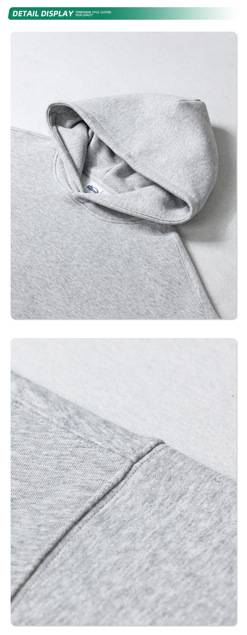 2025 Autumn/Winter New Arrival: Oversized Fleece-Lined Trendy Men's Hoodie and Pants Set 132