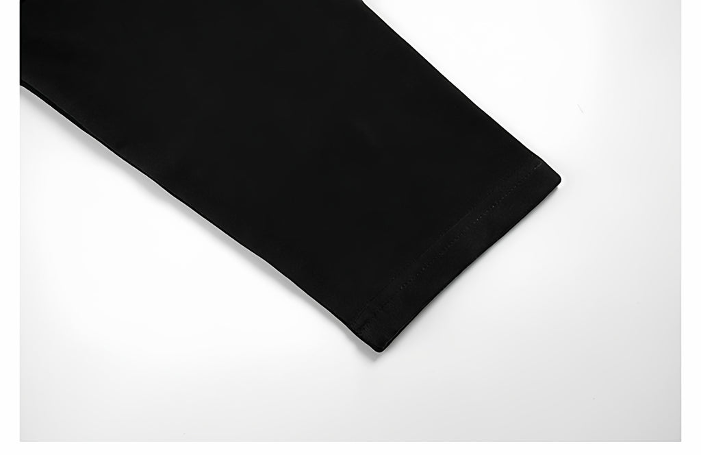 UNS American Street Retro Letter Stripe V-Neck Long Sleeve T-Shirt, Unisex, Trendy Brand, Casual Loose Fit Sports J 138