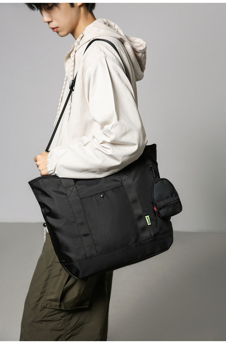 Camouflage Large Capacity Men's Bag 2024 New Commuter Tote Bag Workwear Style Handbag Travel Shoulder Crossbody Bag