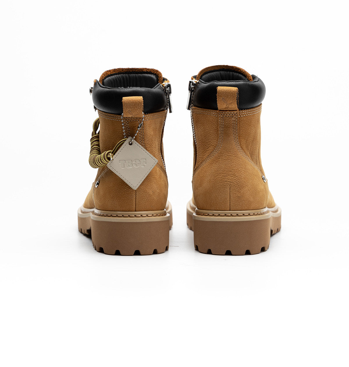 Tbof【Lightweight】Men's Leather High-Top Martin Boots, Outdoor Work Hiking Shoes, Thick-Soled Height-Increasing Yellow Boots