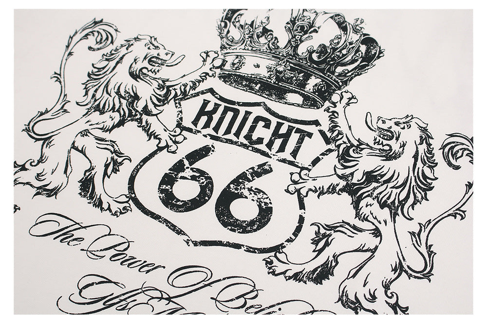 GLFS Subculture Crown Faux Two-Piece Couple Top Long Sleeve Trendy Streetwear Men's Sports Base Layer Autumn Sweatshirt 130