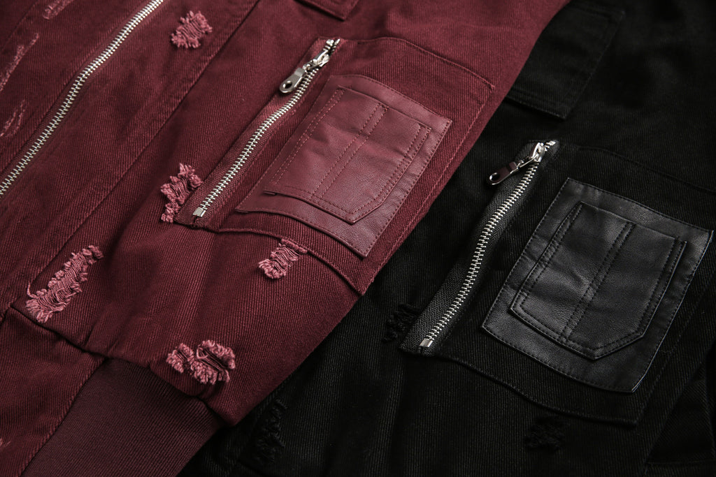 trendy brand, presents its 2025 Fall New American Retro Distressed Bomber Jacket/Baseball Jacket for Men and Women. 151