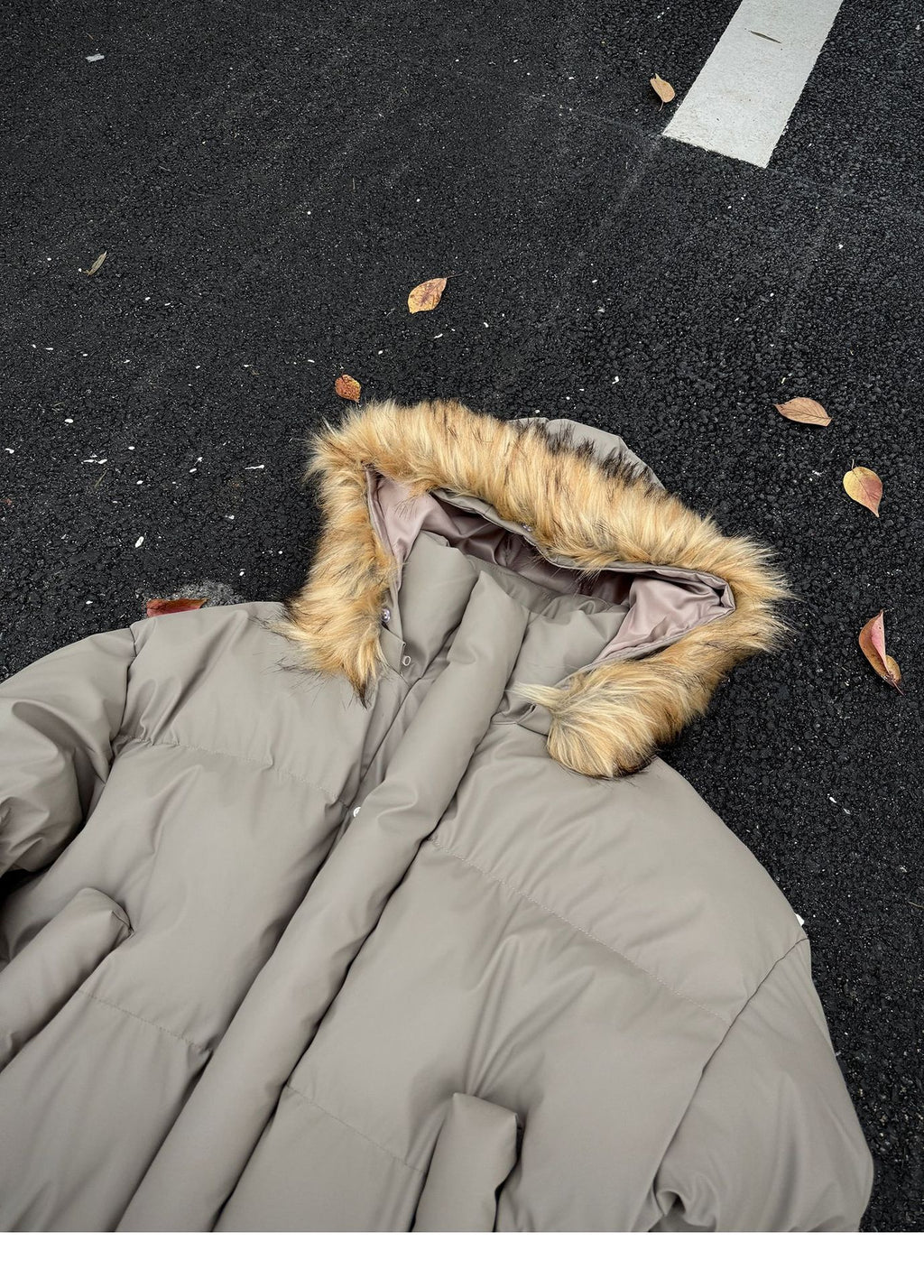 Non-Detachable Fur Collar Hooded High-End Cotton Coat for Men, Thickened Cotton Jacket, High-End Warm Pu Leather Cotton-Padded Jacket, Puffer Jacket 160