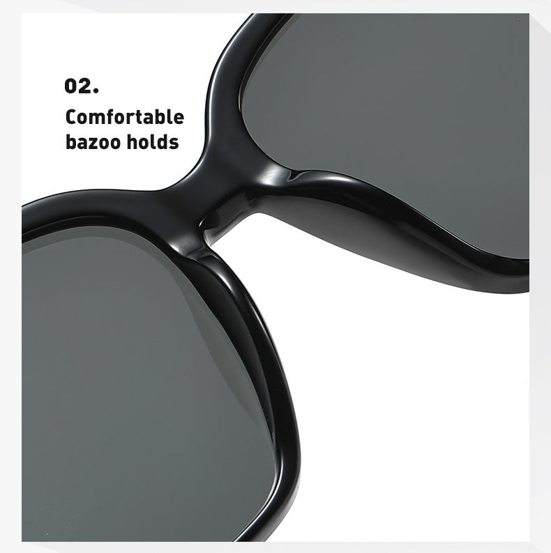 New g home three-color square sunglasses Women's European and American fashion trendy sunglasses ins Internet celebrity same style sunglasses