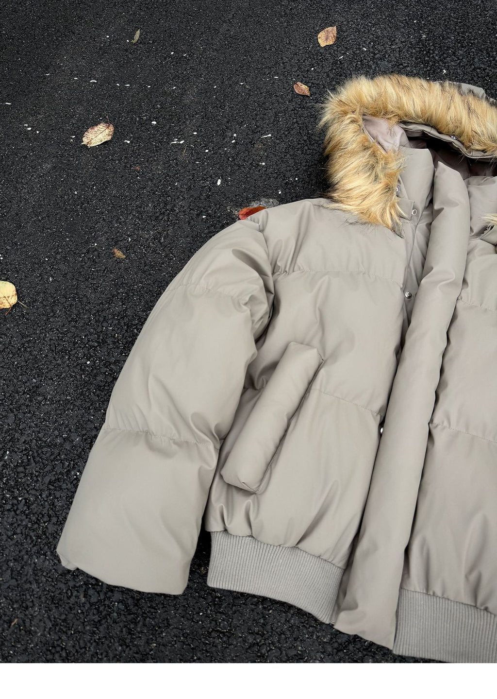 Non-Detachable Fur Collar Hooded High-End Cotton Coat for Men, Thickened Cotton Jacket, High-End Warm Pu Leather Cotton-Padded Jacket, Puffer Jacket 160