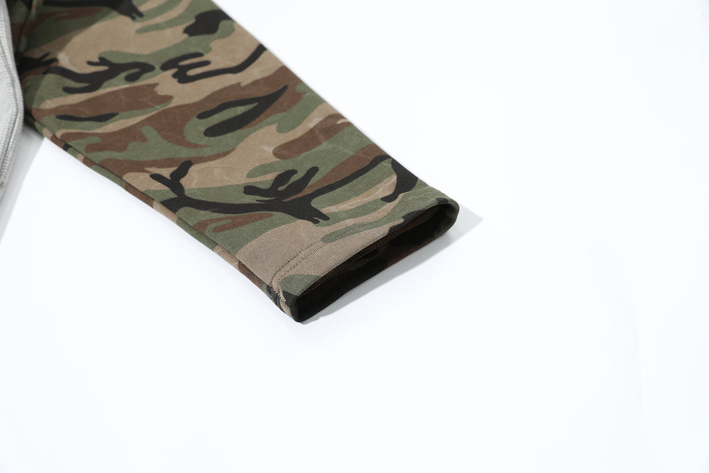 New American Style Camouflage Sports Shirt with Raglan Sleeves, Men's and Women's 170