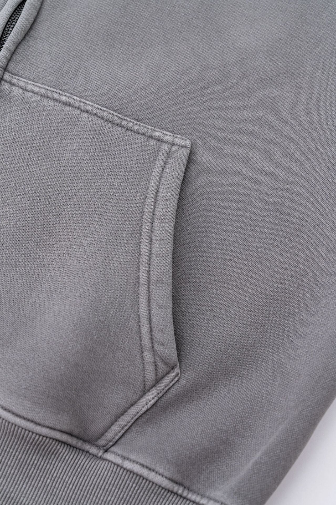 European and American high street style double-zip fleece-lined hooded sweatshirt with three-dimensional tailoring and thickened cardigan/jacket. 145