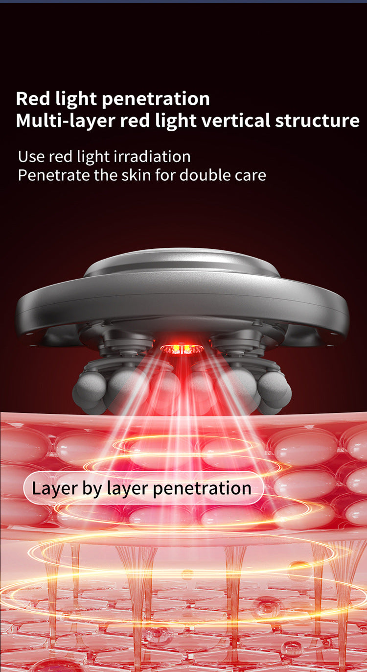 Cross-border multi-head fascia gun for back, waist, and hand vibration muscle massage, rechargeable fascia massager wholesale