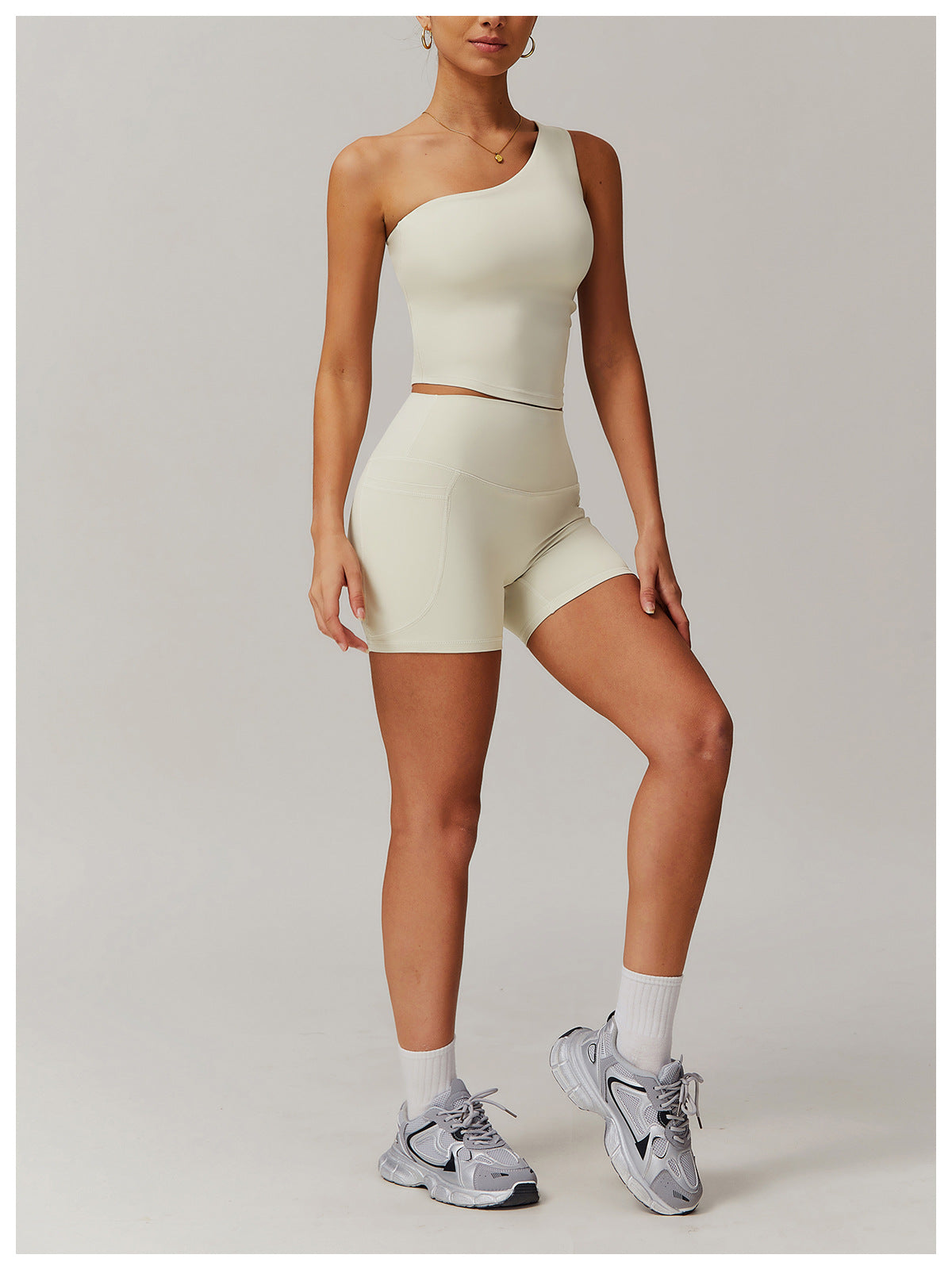 Cross-border cloud-feel quick-drying waist-slimming and comfortable yoga set, casual wear, running and fitness sports set 182