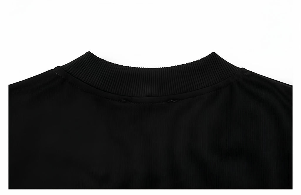 UNS American Street Retro Letter Stripe V-Neck Long Sleeve T-Shirt, Unisex, Trendy Brand, Casual Loose Fit Sports J 138