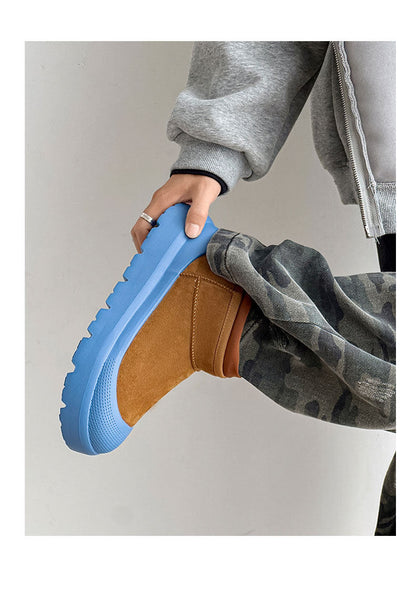 Celebrity-Style Winter Couple Snow Boots, Outdoor Non-Slip, Fleece-Lined Warm