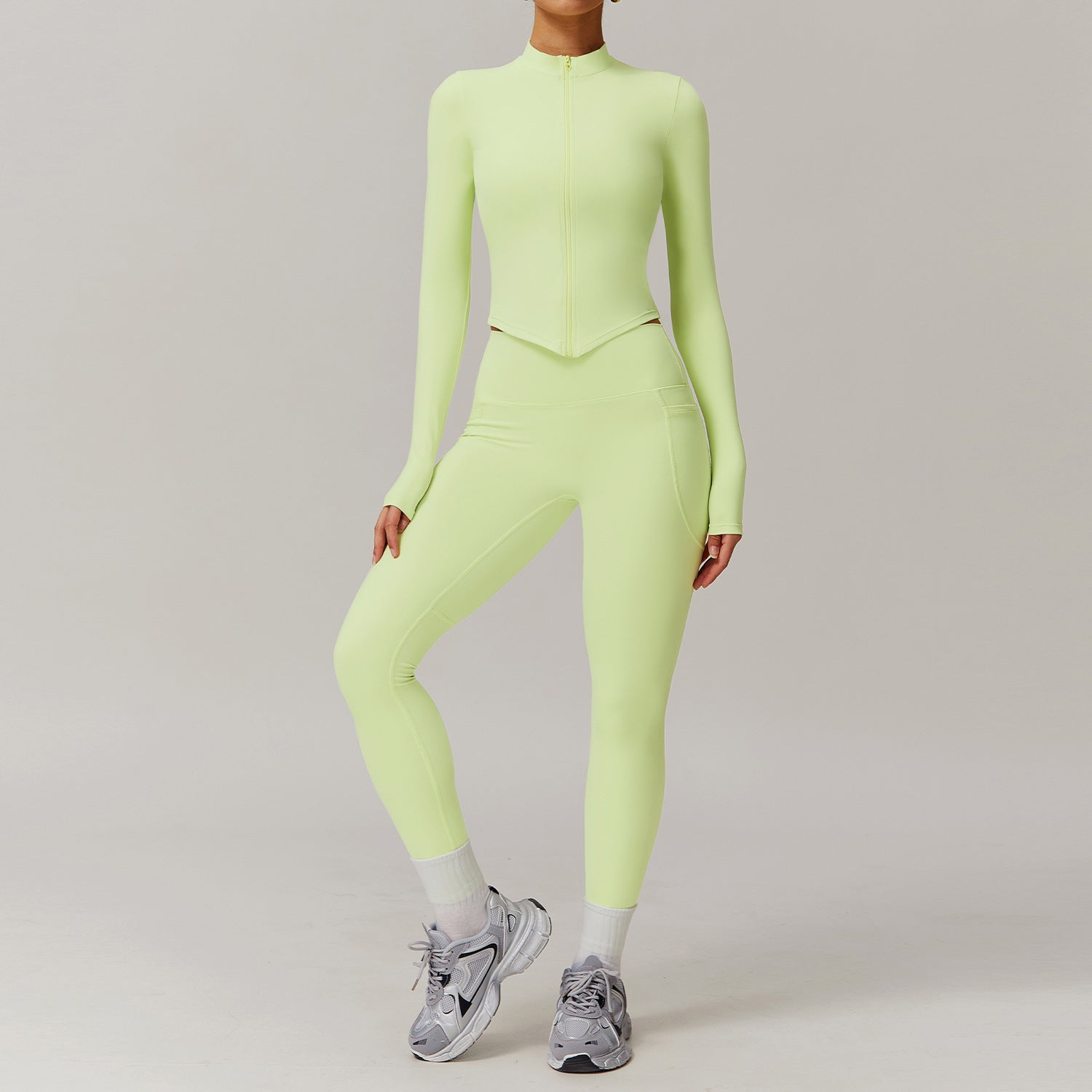 Cross-border cloud-feel quick-drying waist-slimming and comfortable yoga set, casual wear, running and fitness sports set 182