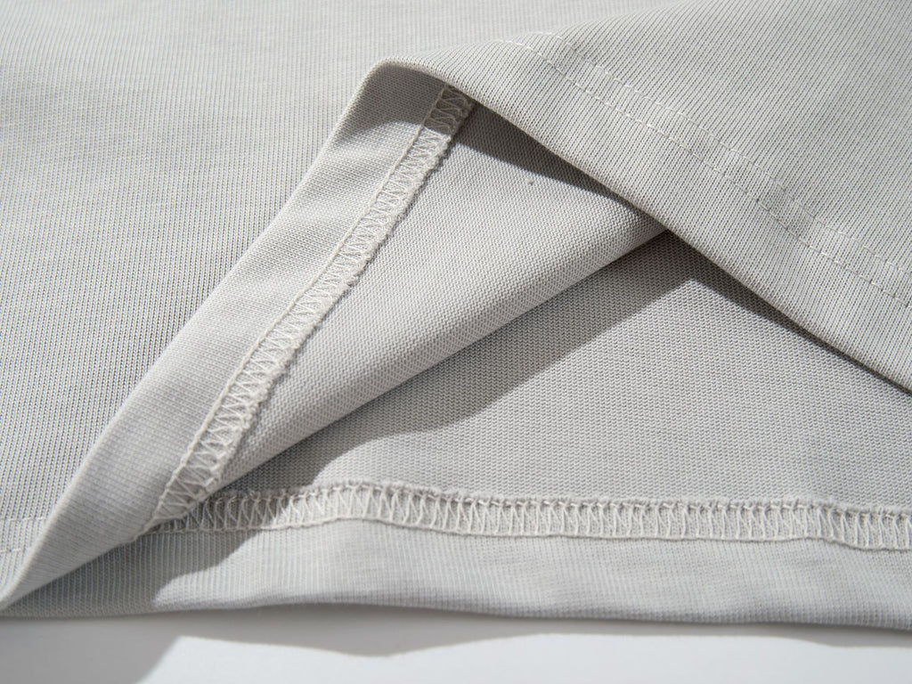 Men's 2025 Autumn American Street Hip Hoodie Faux Two-Piece Dark Print T-Shirt Long Sleeve 165