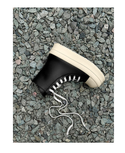 Relaxed  High-Top Zipper Shoe