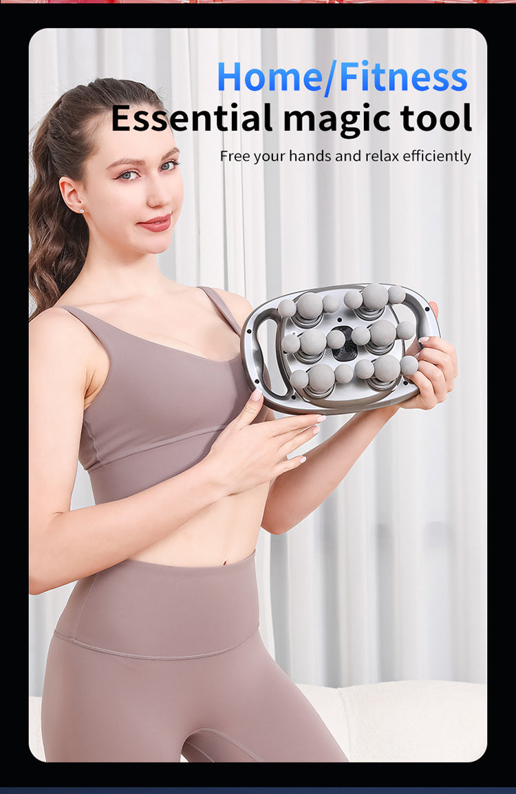 Cross-border multi-head fascia gun for back, waist, and hand vibration muscle massage, rechargeable fascia massager wholesale