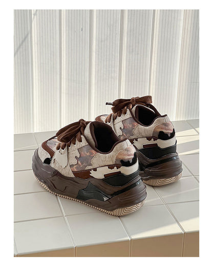 Thick-Soled Unisex Amber Style Melting sneakers