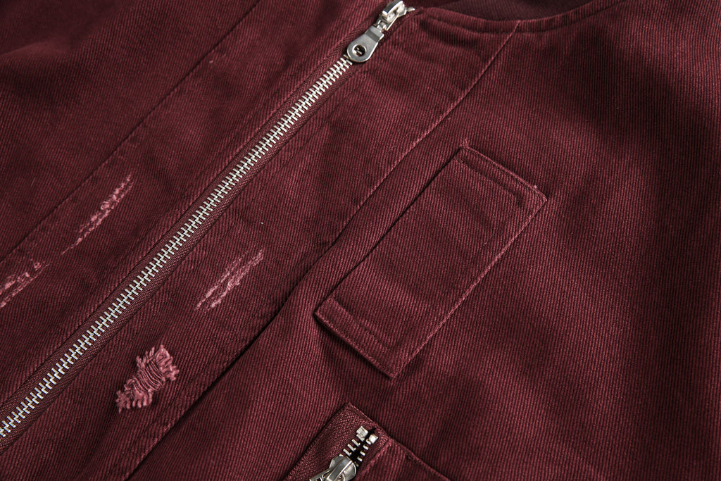 trendy brand, presents its 2025 Fall New American Retro Distressed Bomber Jacket/Baseball Jacket for Men and Women. 151