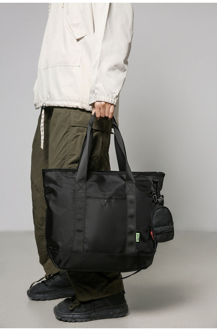 Camouflage Large Capacity Men's Bag 2024 New Commuter Tote Bag Workwear Style Handbag Travel Shoulder Crossbody Bag