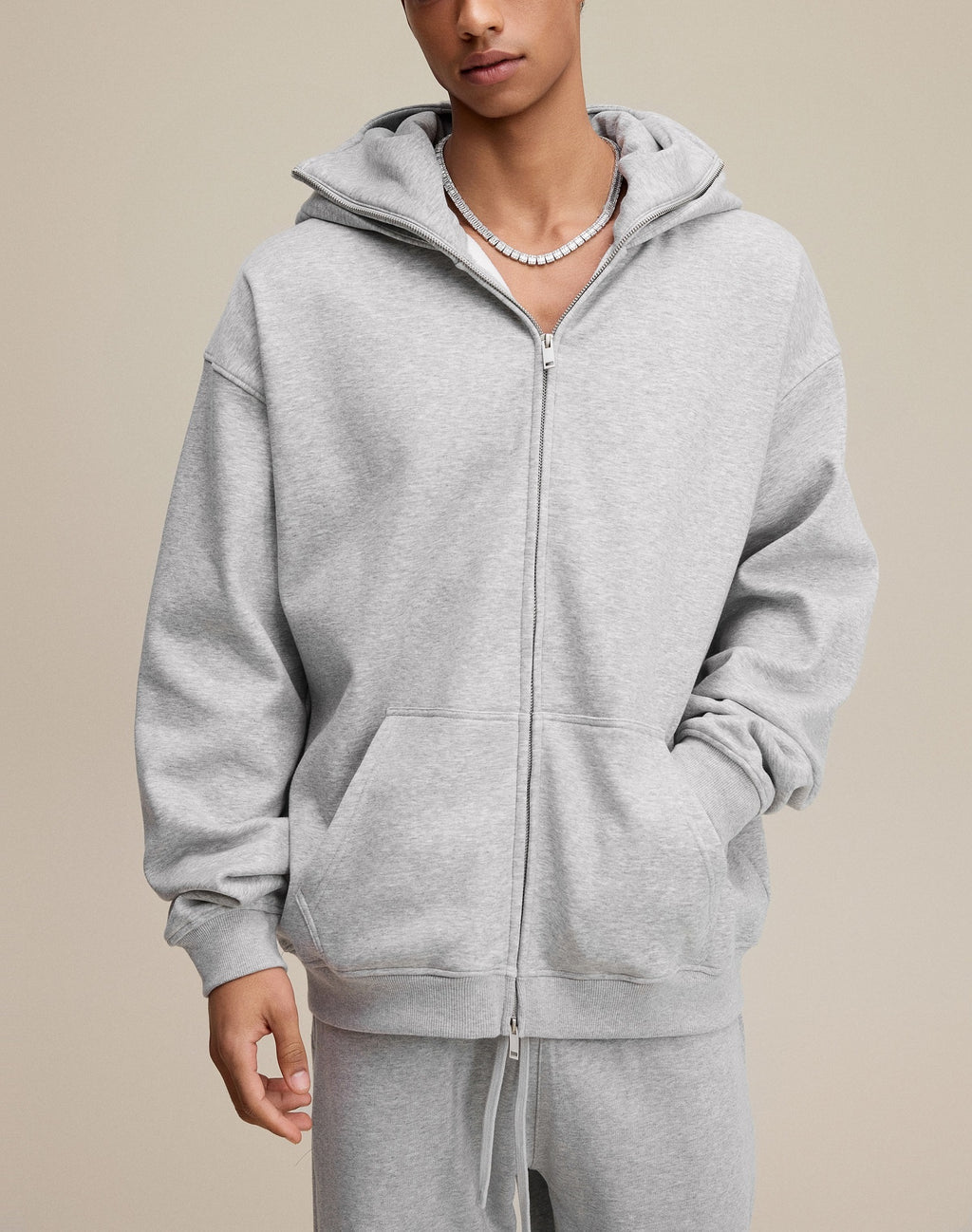 25ss Design Heavyweight Loose Outdoor Windproof Face Mask Hoodie Sweatshirt Fleece Zipper Cardigan Jacket for Men 146