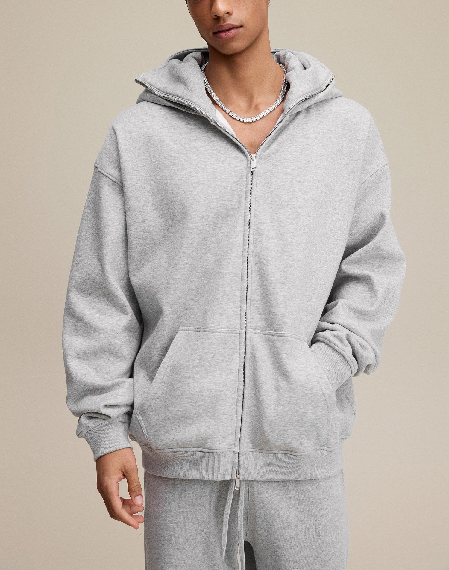 25ss Design Heavyweight Loose Outdoor Windproof Face Mask Hoodie Sweatshirt Fleece Zipper Cardigan Jacket for Men 146