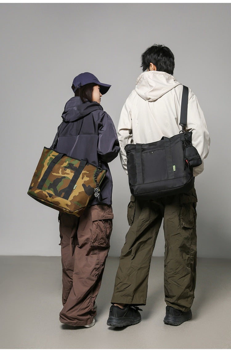 Camouflage Large Capacity Men's Bag 2024 New Commuter Tote Bag Workwear Style Handbag Travel Shoulder Crossbody Bag