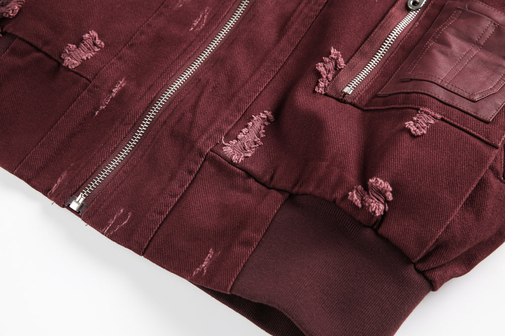 trendy brand, presents its 2025 Fall New American Retro Distressed Bomber Jacket/Baseball Jacket for Men and Women. 151