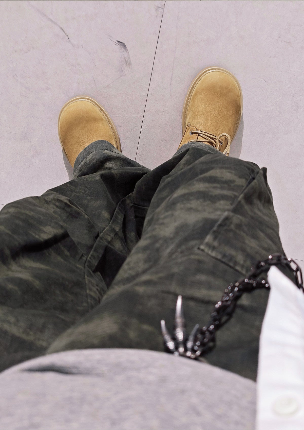 Tbof【Lightweight】Men's Leather High-Top Martin Boots, Outdoor Work Hiking Shoes, Thick-Soled Height-Increasing Yellow Boots