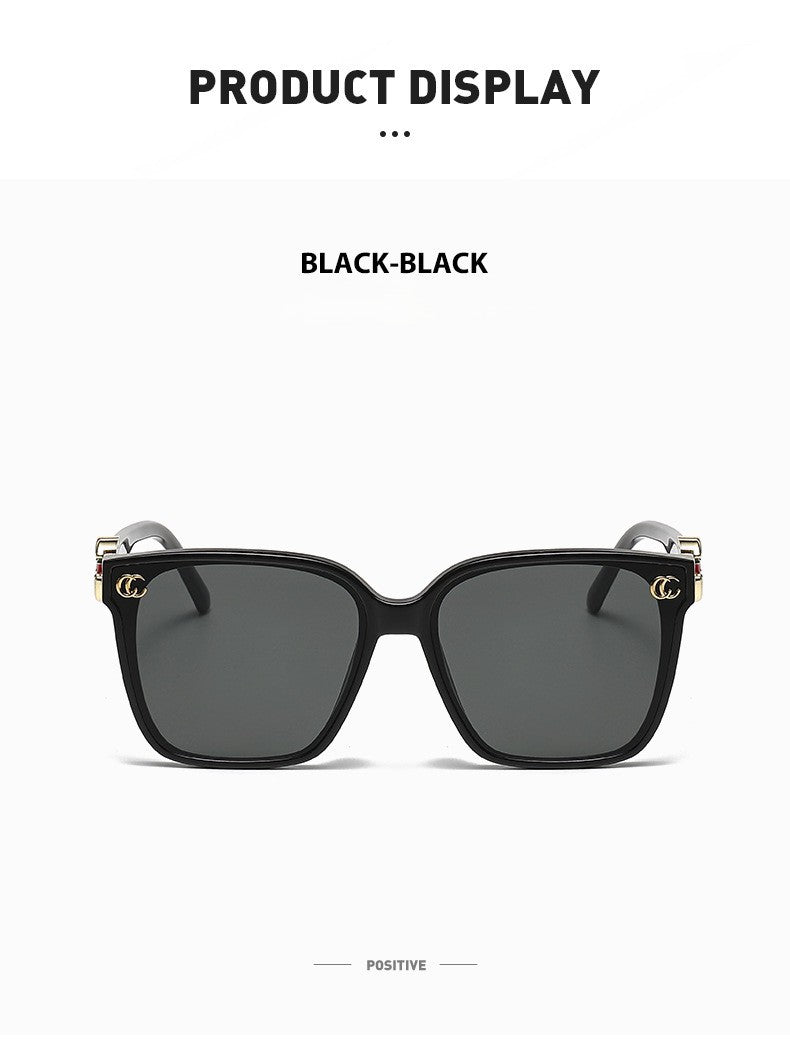 New g home three-color square sunglasses Women's European and American fashion trendy sunglasses ins Internet celebrity same style sunglasses