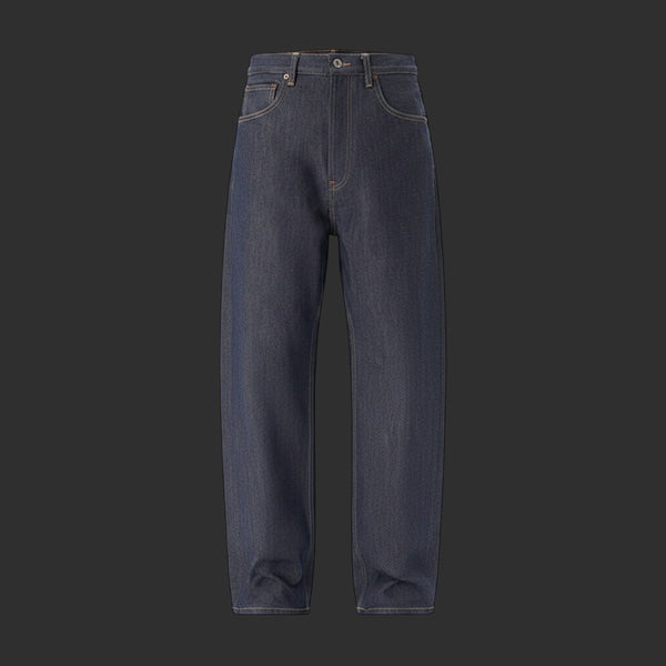 RAW INDIGO WIDE LEG JEANS OVERSIZED BAGGY STREETWEAR DENIM | FLIPFIT