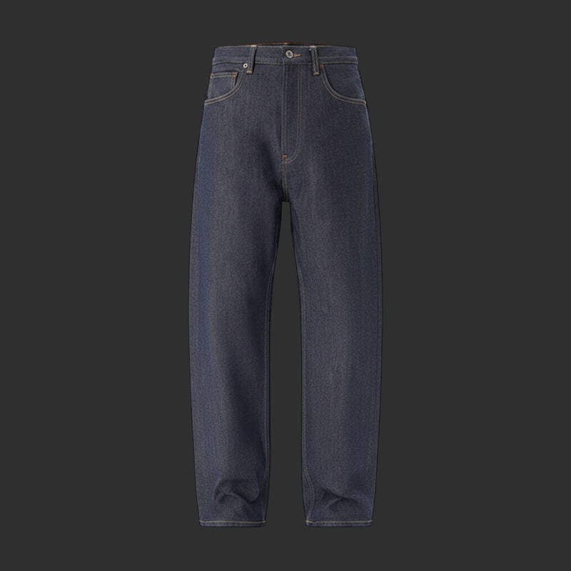 RAW INDIGO WIDE LEG JEANS OVERSIZED BAGGY STREETWEAR DENIM | FLIPFIT