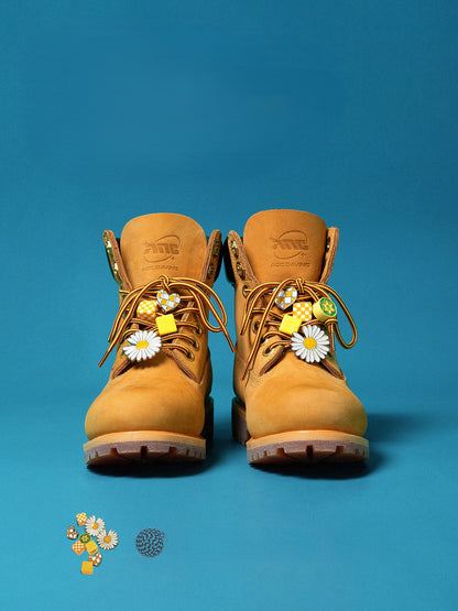 Brushed Yellow Cowhide Outdoor Boots
