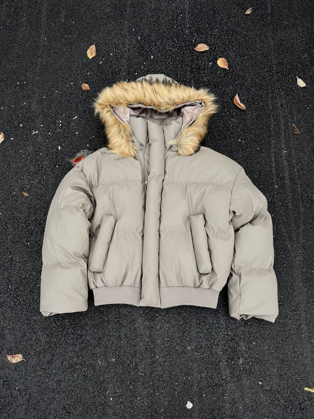 Non-Detachable Fur Collar Hooded High-End Cotton Coat for Men, Thickened Cotton Jacket, High-End Warm Pu Leather Cotton-Padded Jacket, Puffer Jacket 160