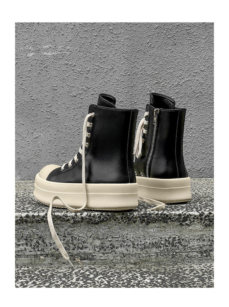 Relaxed  High-Top Zipper Shoe
